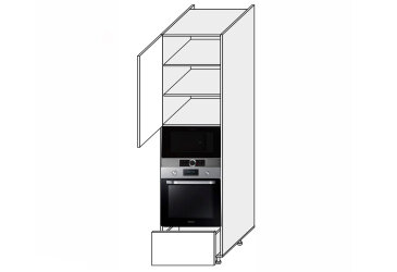 Image Пенал 60ПДМ1ШХ/2320 духовка + микроволновка Pro Blum+Hettich Винтаж / Vintage МироМарк