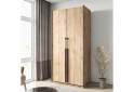 Фото 2 - Шафа-пенал Moreli Ramo / Рамо R-0014 2-дверна зі штангою і полицями 100,1 см, дуб аппалачі