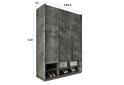 Image 3 - Шкаф Moreli Ramo / Рамо R-0006 3-дверный со штангой и полками 148,4 см, бетон тёмный