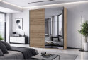 Image 2 - Шкаф-купе Doros G-Caiser / Джи-Кейзер 2-дверный с зеркалом 180 см, дуб эвок