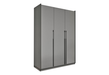 Фото Шафа Moreli Ramo / Рамо R-0016 3-дверна зі штангою та полицями 148,4 см, антрацит