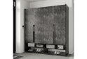 Image 2 - Шкаф Moreli Ramo / Рамо R-0009 4-дверный со штангой слева и полками 196,8 см, бетон тёмный