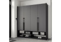 Image 2 - Шкаф Moreli Ramo / Рамо R-0010 4-дверный со штангой справа и полками 196,8 см, антрацит