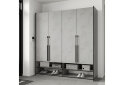 Image 2 - Шкаф Moreli Ramo / Рамо R-0010 4-дверный со штангой справа и полками 196,8 см, бетон тефра