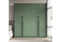 Фото 2 - Шафа Moreli Ramo / Рамо R-0018 4-дверна зі штангами і полицями 196,8 см, зелений димчастий