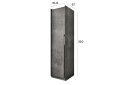 Image 3 - Пенал Moreli Ramo / Рамо R-0012 со штангой и полками 51,8 см, бетон тёмный