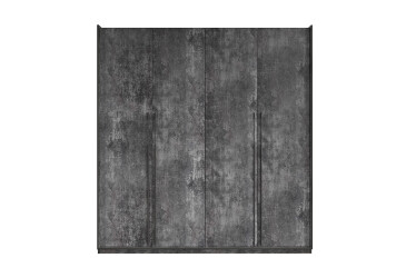 Фото Шафа Moreli Ramo / Рамо R-0019 4-дверна зі штангою зліва і полицями 196,8 см, бетон темний