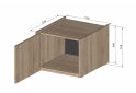 Изображение 4 - Антресоль Moreli Ramo / Рамо R-0021 1-дверная 51,8 см, дуб сонома