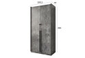 Image 3 - Шкаф-пенал Moreli Ramo / Рамо R-0013 2-дверный с полками 100,1 см, бетон тёмный