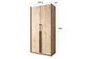 Image 3 - Шкаф-пенал Moreli Ramo / Рамо R-0014 2-дверный со штангой и полками 100,1 см, дуб аппалачи