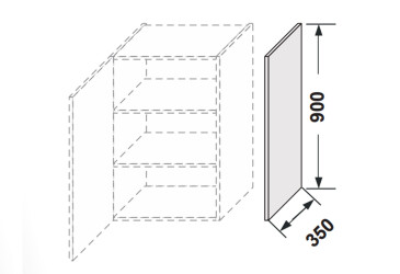 Фото Боковая панель верхняя 900мм