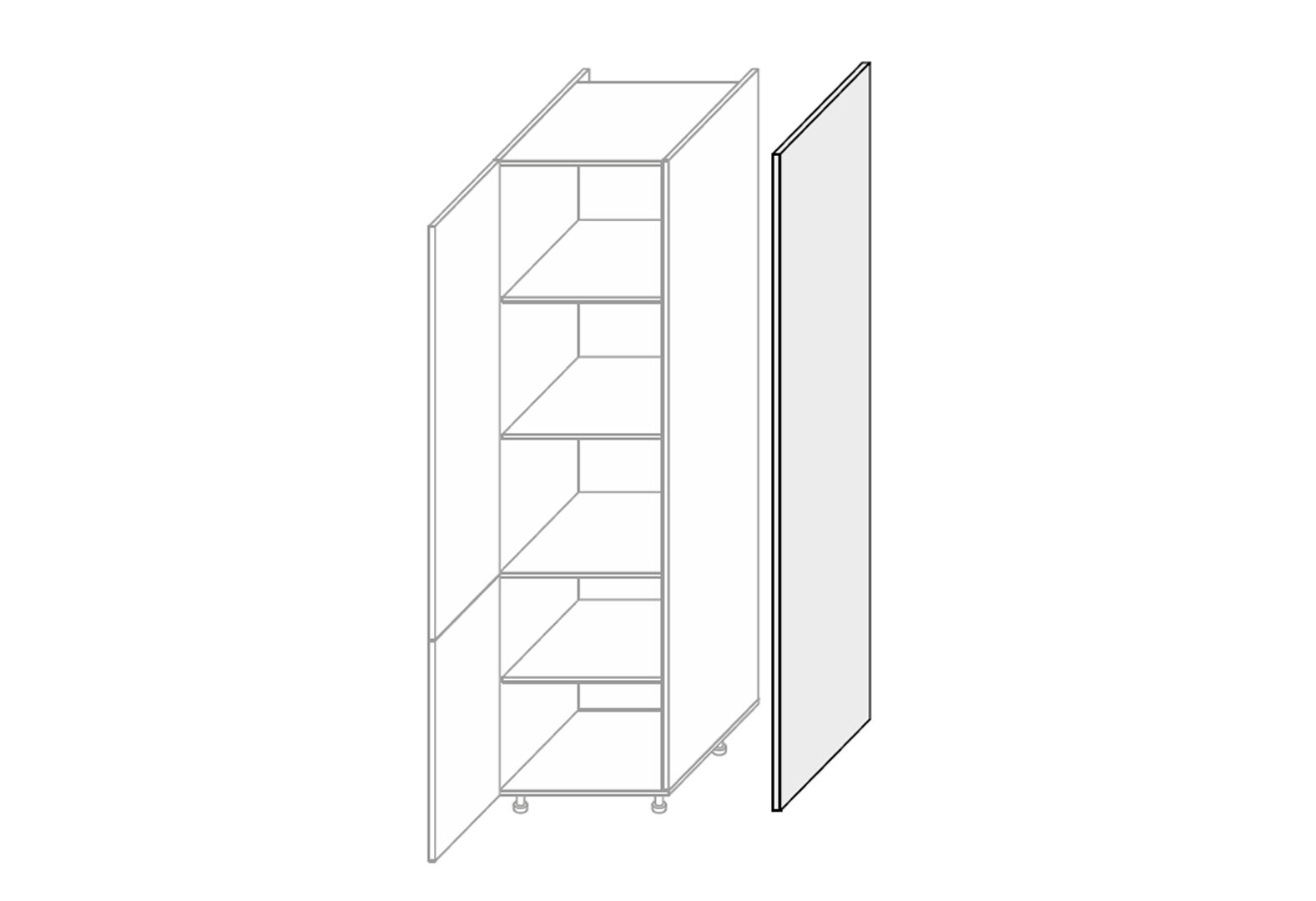 Фото 1 - Бічна панель пенал 2140мм Вінтаж / Vintage MiroMark