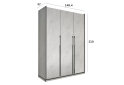 Image 3 - Шафа Moreli Ramo / Рамо R-0015 3-дверна з полицями 148,4 см, бетон тефра