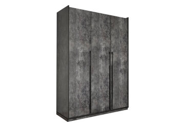 Image Шафа Moreli Ramo / Рамо R-0015 3-дверна з полицями 148,4 см, бетон темний