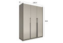 Image 3 - Шкаф Moreli Ramo / Рамо R-0016 3-дверный со штангой и полками 148,4 см, кашемир