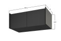 Image 3 - Антресоль Moreli Ramo / Рамо R-0022 2-дверна 100,1 см, антрацит
