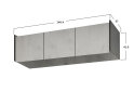 Image 3 - Антресоль Moreli Ramo / Рамо R-0023 3-дверная 148,4 см, бетон тефра