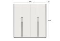 Image 4 - Шкаф Moreli Ramo / Рамо R-0020 4-дверный со штангой справа и полками 196,8 см, белый
