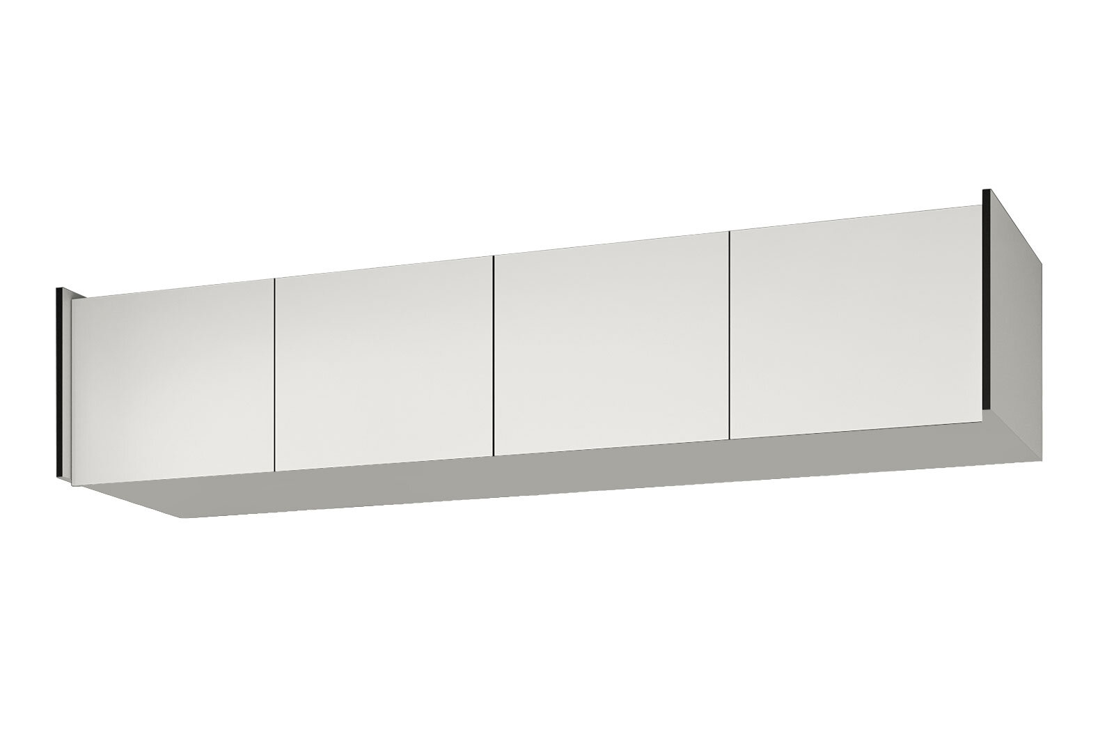 Фото 111333 - Шкаф Moreli Ramo / Рамо R-0019 4-дверный со штангой слева, полками и антресолью 196,8 см, белый