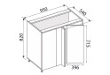 Фото 2 - Низ кут Н 90°/820x1000x600 1дв Pro Blum правий Міленіум / Millenium Premium MiroMark
