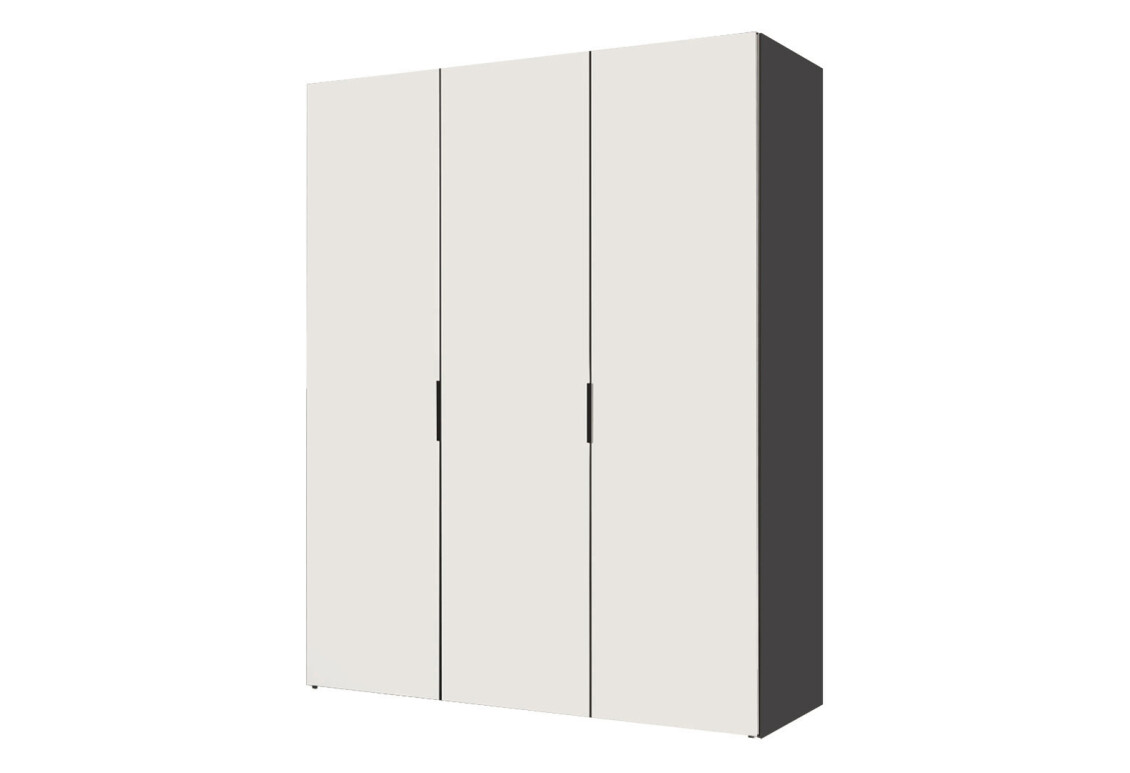 Фото Шкаф Вип-Мастер Модус с 3 дверями 150 см, антрацит / белый
