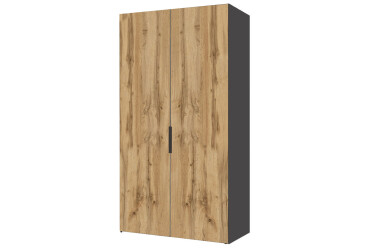 Фото Шкаф Вип-Мастер Модус с 2 дверями 100 см, антрацит / дуб аппалачи