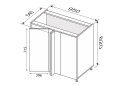 Image 2 - Низ кут Н 90°/820x1000x600 1дв лівий Міленіум / Millenium MiroMark