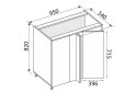 Image 2 - Низ кут Н 90°/820x1000x600 1дв правий Міленіум / Millenium MiroMark