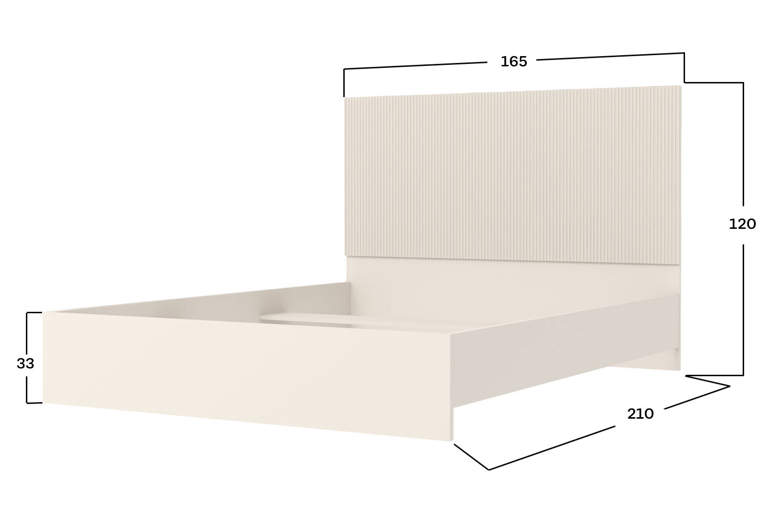 Фото 4 - Ліжко Гербор Монако (без вкладу) 160х200 см, кашемір