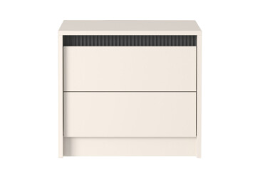 Фото Тумба прикроватная Гербор Монако с 2 ящиками 54 см, кашемир / элегантный серый софттач