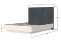 Фото 6 - Кровать Гербор Монако (без вклада) с подъемным механизмом 160х200 см, кашемир / элегантный серый софттач