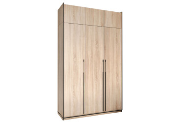 Фото Шафа Moreli Ramo / Рамо R-0015 3-дверна з полицями та антресоллю 148,4 см, дуб сонома