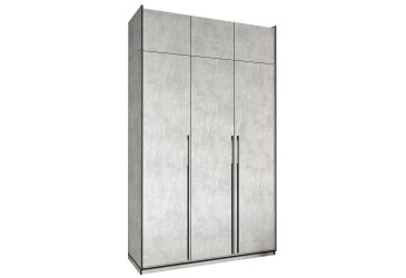 Фото Шафа Moreli Ramo / Рамо R-0015 3-дверна з полицями та антресоллю 148,4 см, бетон