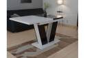 Фото 3 - Стол Неман Рой раздвижной 140/180х80, белый / чёрный глянец