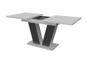 Фото 4 - Стол Неман Рой раздвижной 140/180х80, белый / серый глянец