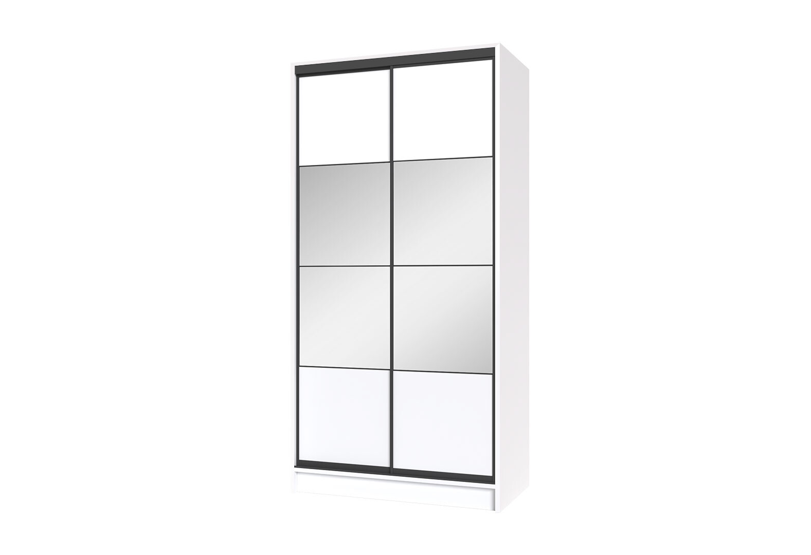 Фото 1 - Шкаф-купе двухдверный 1200х600х2400 ДСП + Зеркало Серебро, нимфея альба