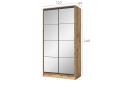 Фото 8 - Шкаф-купе двухдверный 1200х600х2400 Зеркало Серебро, дуб аппалачи