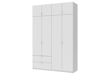 Фото Шкаф Doros Лукас с антресолью 160 см Белый / Белый