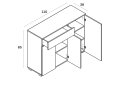 Image 3 - Комод Гербор Ребека KOM3D1S з 1 шухлядою та 3 дверцятами, 110 см, дуб артизан / чорний