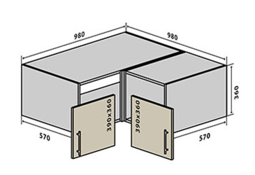 Фото В81 Тумба угловая 98 Соната / Sonata Вип-Мастер