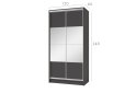 Image 7 - Шкаф-купе двухдверный 1200х600х2400 ДСП + Зеркало Серебро, антрацит