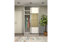Image 3 - Шкаф-купе двухдверный 1200х600х2400 ДСП + Зеркало Серебро, нимфея альба