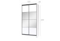 Image 7 - Шкаф-купе двухдверный 1200х600х2400 ДСП + Зеркало Серебро, нимфея альба