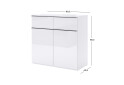 Фото 4 - Комод МироМарк Лука / Lucca с дверками и 2 ящиками 90 см, белый глянец