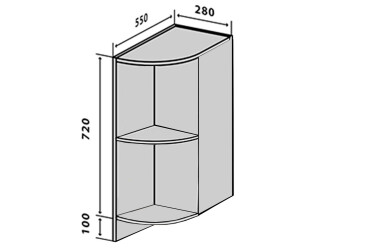 Фото Н17R Полки угловые