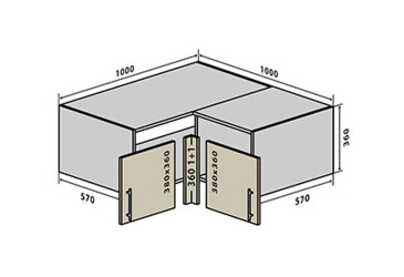 Фото В81 Тумба угловая 100 Соната Люкс / Sonata Luxe Вип-Мастер