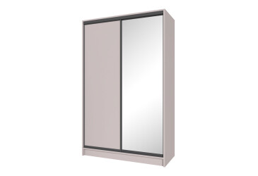 Фото Шкаф-купе Киевский стандарт 2Д 1500х2400х600 ДСП + Зеркало, кашемир