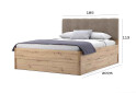 Фото 5 - Кровать-подиум МироМарк Тедди (без вклада) 180x200 см с ящиками, дуб артизан