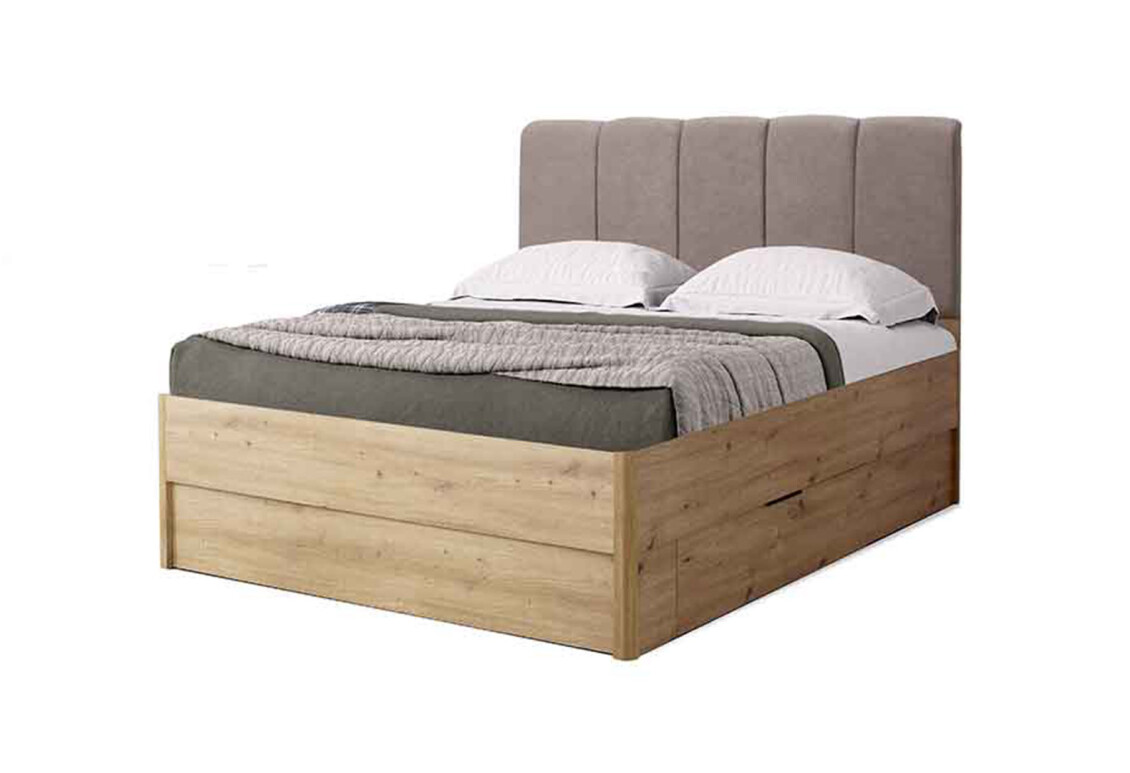 Фото Кровать-подиум МироМарк Тедди (без вклада) 140x200 см с ящиками, дуб артизан
