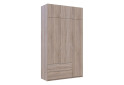 Фото 5 - Шкаф Doros Лукас 3-дверная с антресолью 135 см дуб сонома